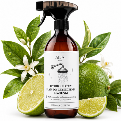Naturalny płyn do czyszczenia łazienki z powłoką hydrofilową przeciw zaciekom i osadom 500 ml