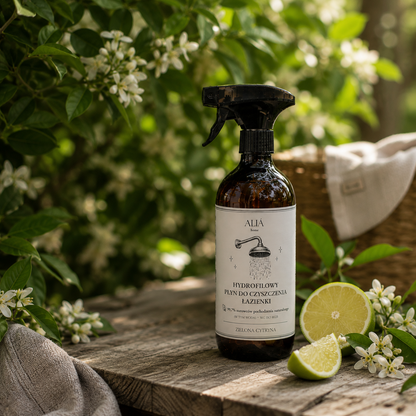 Naturalny płyn do czyszczenia łazienki z powłoką hydrofilową przeciw zaciekom i osadom 500 ml